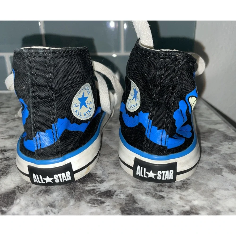 Converse‎ All Star Infant High Top Size 6 Black/Blue Tennis Shoes Chuck Taylor